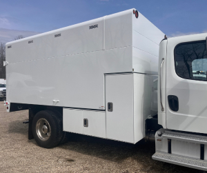 ARBORTECH chip bodies feature solid side walls to maximize advertising space and reduce areas for debris.